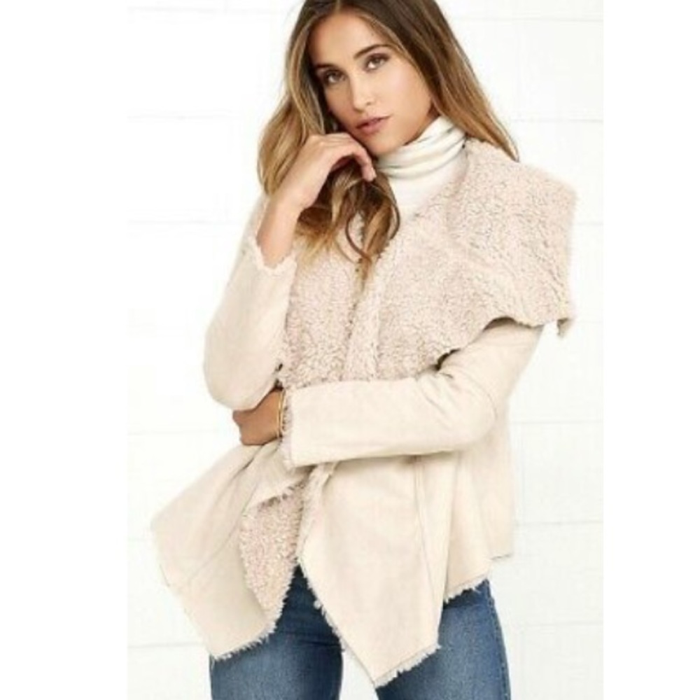 Others Follow Beige Sherpa Coat